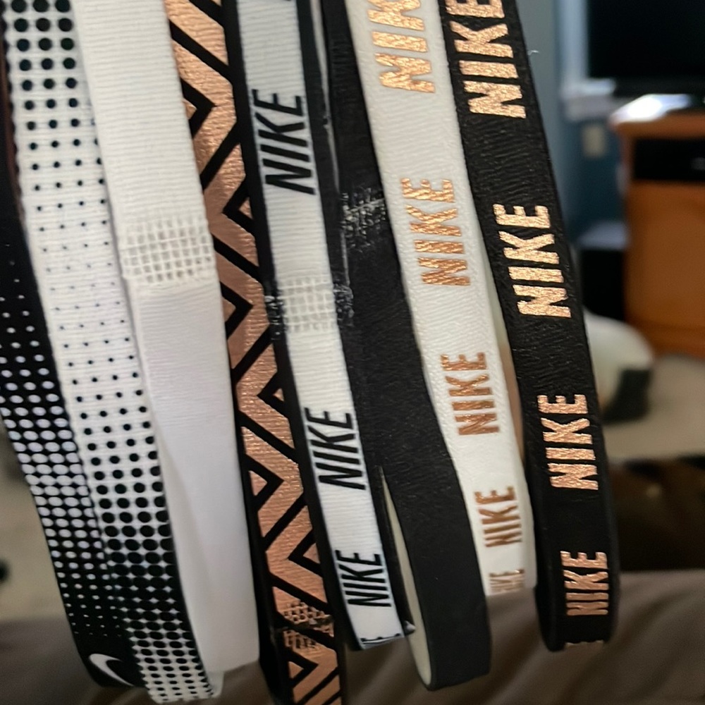 Set of 9 Nike headbands